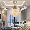 42” LED Crystal Ceiling Fan Chandelier Light kit Remote Control Lamp Dimmable US
