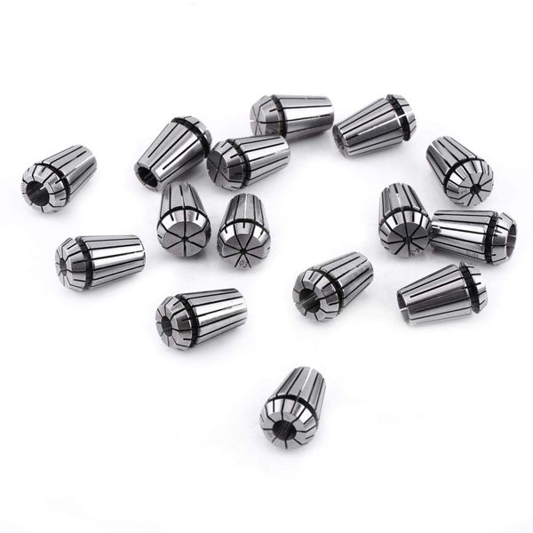 15Pcs ER20 Spring Collet Set, Spring Collet Chuck for CNC Engraving Machine and Milling Lathe Tool 1‑13mm/0.039-0.512in Router Collets