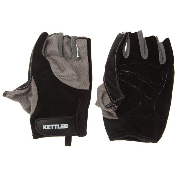 KETTLER Herren Herren Trainingshandschuh, black/silver, S, 07370-080