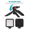 Mini Led Video Light Kit With Microphone Tripod Phone Clip For Vlogging Live ...