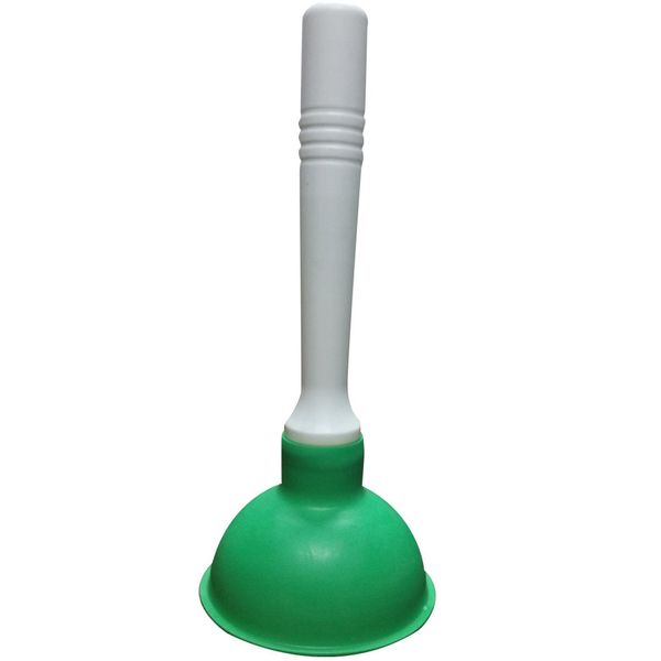 Coralpearl Hand Drain Plunger Small Force Pump Cleaner Plumber Helper Unclogger Tool Short Little Clog Remover for Kitchen Sink, Bathroom Toilet, Shower Tub in 4 Inch Cup 9" Bar Handle (Green)