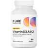PureFormulas Vitamin D & K - 60 Capsules