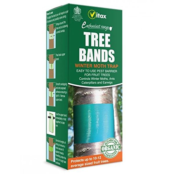 Vitax - Vitax Greasebands - (10-12 Trees) - Tree Bands - Winter Moth Trap - Pest Barrier - Fruit Tree Pest Control - Ant Control - Caterpillar Control - Earwig Control - Organic Pest Control