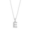 Philip Jones Pave Initial Necklace Letter E Created with Zircondia® Crystals
