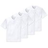 Schiesser Pack of 4 American V-neck T-shirts, 008151, White