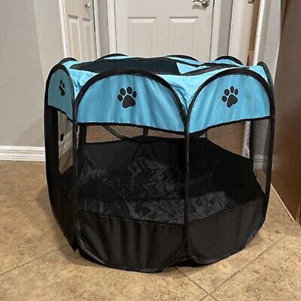 Foldable Pet Dog Cat Playpen Portable Tent Fence Enclosure Durable Cage Kennel