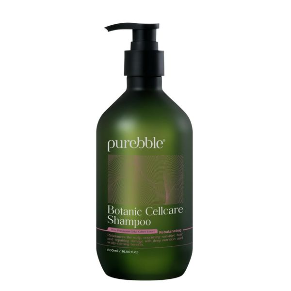 PUREBBLE Rebalancing Botanic Cellcare Shampoo 500ml, 16.90 fl oz | Sulfate-Free, Paraben-Free and Color-Safe | pH Balancing