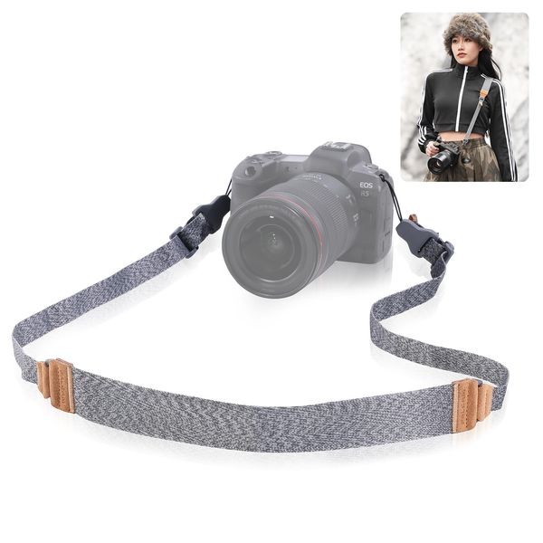 [Ulanzi] Falcam Maglink Camera Strap, Magnetic Shoulder Strap, Quick Buckle, Fast Shooting Strap, Adjustable Length, Anti-Slip for Mirrorless Cameras, SLR Cameras and More - Wide - Classic