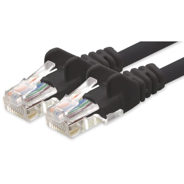 1aTTack.de Network cable Cat.6 - black - 1x - 0.25m - CAT6 Ethernet cable Lanka cable 1000 Mbits patch cable