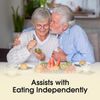 Adaptive Flatware Utensils Set 4 Piece Gray Easy Grip For Seniors With Arthritis