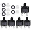 Fuzbaxy 5PCS 30Amp Circuit Breakers with Manual Reset 32VDC,AC125-250V with Quick Connect Terminals