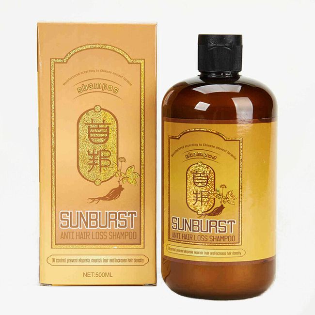 Sunburst Hair Growth Anti Loss Shampoo Natural Oil Hydration Nutrition 500ML