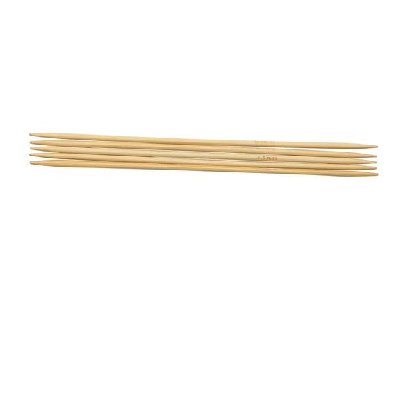 Glorex Bamboo Knitting Needles 3.5 mm 20 cm, Natural