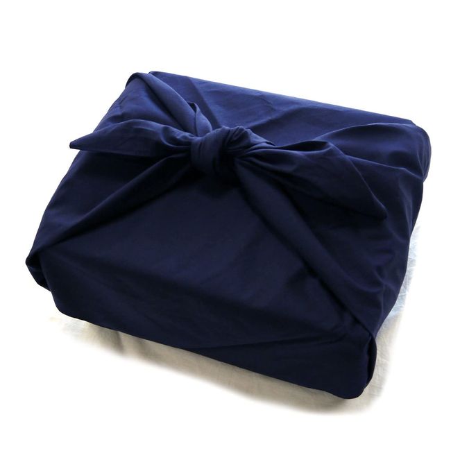 Cotton Broad Plain Large Furoshiki Navy Blue, Made in Japan (6 Width Approx. 78.7 inches (200 cm)