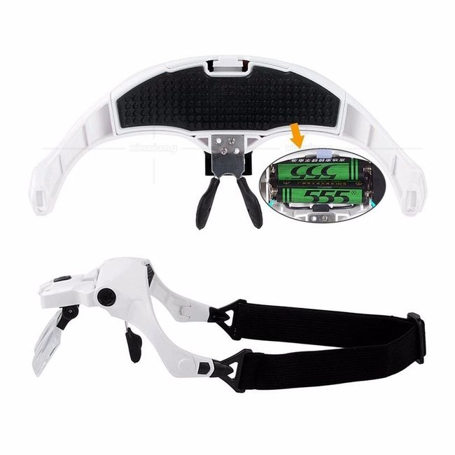 Headband Magnifier Tool with LED Lights