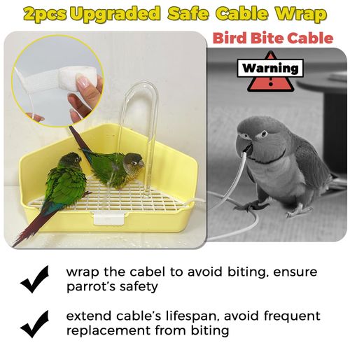 Jevnd Automatic Bird Shower Bathtub for Budgie, Parakeet Bird Bath Indoor with Running Water, Parrot Bath Tub Shower, Parrot Bathing Pool with Fountain for Cockatiel, Conure, Quaker, Lovebird, Canary