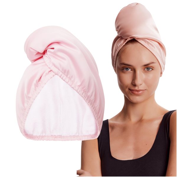 GLOV Unser Mikrofaser Haartuch ist für das Trocknen von Langen Haaren entwickelt Dieses schnelltrocknende Handtuch in elegantem Rosa ist ideal für Styling und Locken
