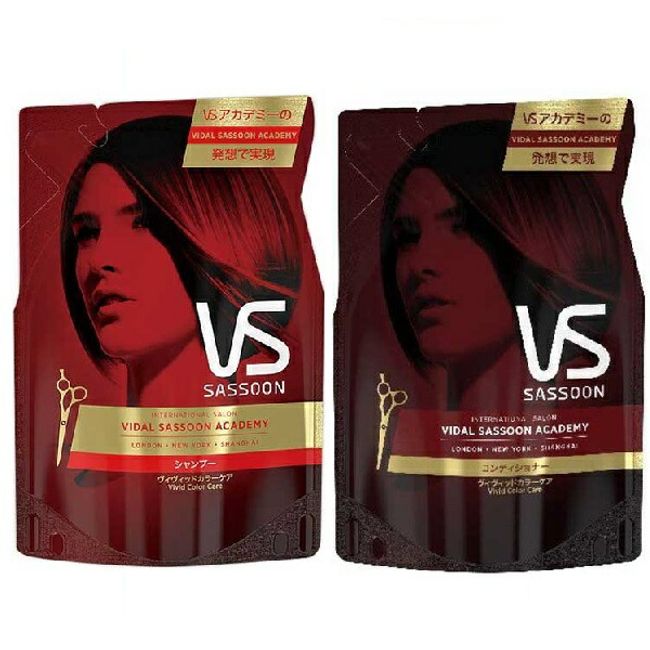 ★3x points during super sale★ [Set]  Vidal Sassoon Vivid Color Care Shampoo &amp; Conditioner Refill 350ml+350g