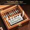 DXXULL High-end Cigar Humidifier, Rectangular Cigar Humidifier Regulator with Manual Humidity Control Function, Cigar's Guardian Expert to Keep Cigars Fresh (Silver)
