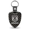 RAM 2500 Real Black Carbon Fiber Large Shield-Style Key Chain