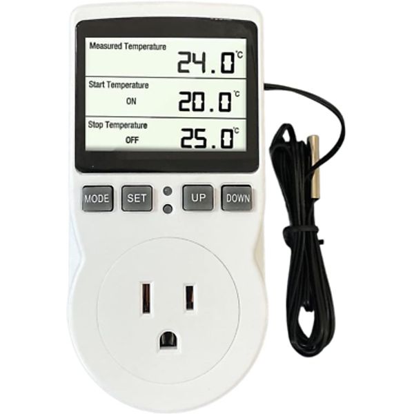 Plug in Thermostat Temperature Controller Electric Digital Thermostat Heating Co