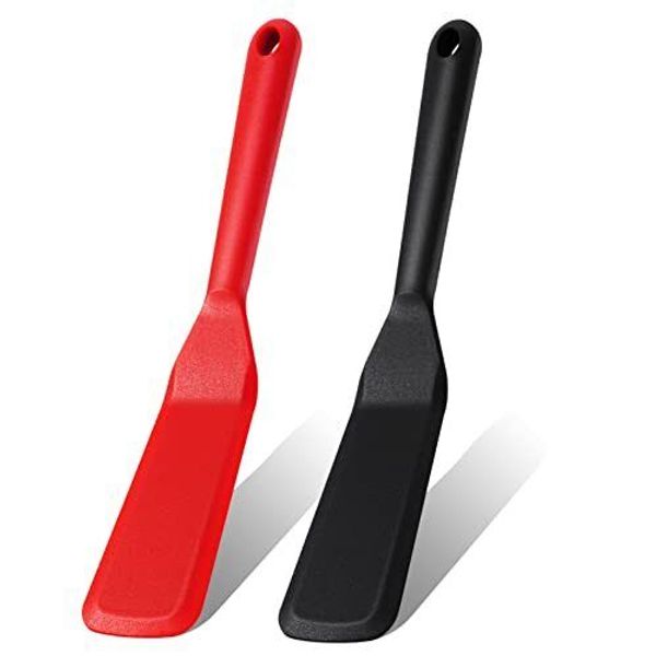 2 Pack Silicone Thin Spatula,Omelet SpatulaTurner,Heat Resistant Cooking Spatula