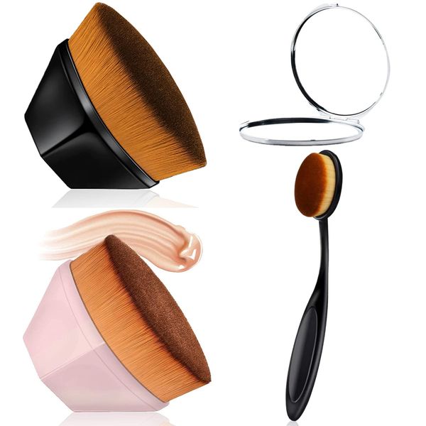 Arawat Foundation Pinsel Set Make up Kabuki Foundation Brush Premium Make Up Pinsel Set mit Aufbewahrungstasche zum Mischen von Flüssigkeit Creme Concealer Premium