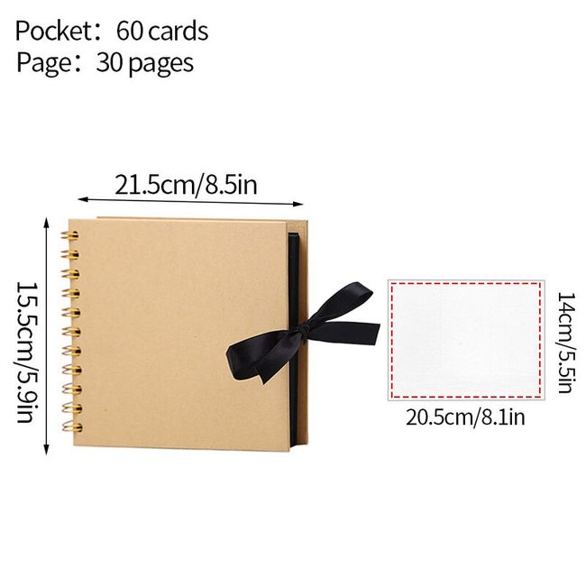 60 Pages Photo Album DIY Kraft Paper Photocard Holder Book Picture