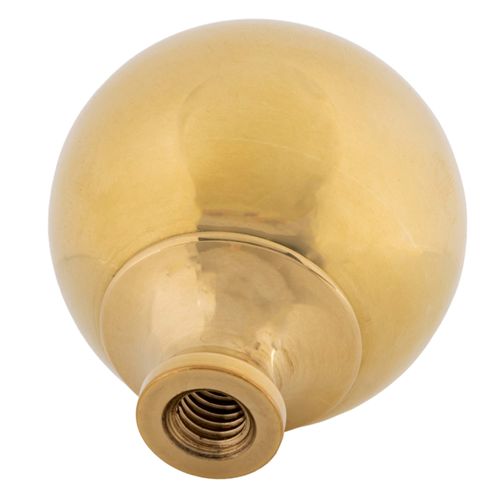 Polished Brass Ball Bed Post Finials | Diameter: 1 3/4" | Replacement Antique Bed Hardware | UA-764-BPB (1)