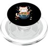 Cute Cartoon Cat Ramen PopSockets PopGrip for MagSafe