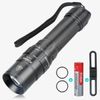 LED Tactical Flashlight IPX8 Waterproof Tourch Light with Rechargeable Batteries