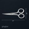 4" Curved Embroidery Scissors with Leather Sheath