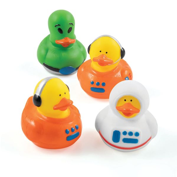 Fun Express Space Adventure Astronaut and Alien Rubber Ducks (12 Duckies) Party Toys and Favors