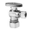 10-Pack EFIELD Angle Stop Valve 1/2" Nominal (5/8" OD) Compression x 3/8" OD, 1/4-Turn
