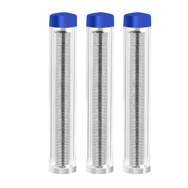 3 Pack Portable Solder Wire Tube Lead Free Rosin Core Solder Waterproof Solder Wire Connectors Tin Lead Rosin Core Flux Iron Welding Tool for Electrical Soldering