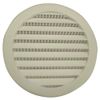 Screen Louver 4in Wht Rnd Pls