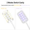 Flexible UV LED Nail Lamp, Nail Light Fixture for Gel Nails with Gooseneck and Clamp 10W Gel Nail Polish Curing UV Dryer for Nails/5W Daily Reading LED Light, Portable 2-in-1 Lamp
