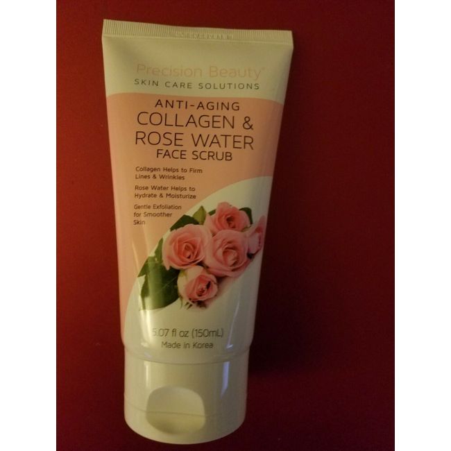 ANTI AGING COLLAGEN & ROSE WATER FACE SCRUB FL GENTLE EXFOLIATES 5.07 FL OZ