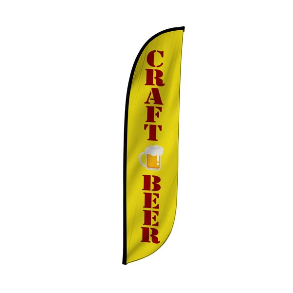 LookOurWay Feather Flag - 12ft Tall Advertising Flag Banner for Business and Events Promotion - Flag Only - Bar and Restaurant Themed - Craft Beer (10M1200128)