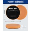 WORKPRO 5PC 7.5" Buffing Sponge Pads Sponge Waxing Foam Buffing Kit Car Polisher