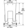 Hafele Single 36 qt. Wire Pullout Waste Trash Bin with Soft-Close Slides and Han