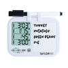 Taylor 5849 Four-Event Digital Timer with Whiteboard for School, Learning, Projects, and Kitchen Tasks, white