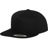 Flexfit Unisex Kasket klassisk 5 panel snapback M tze, Schwarz, Einheitsgröße EU
