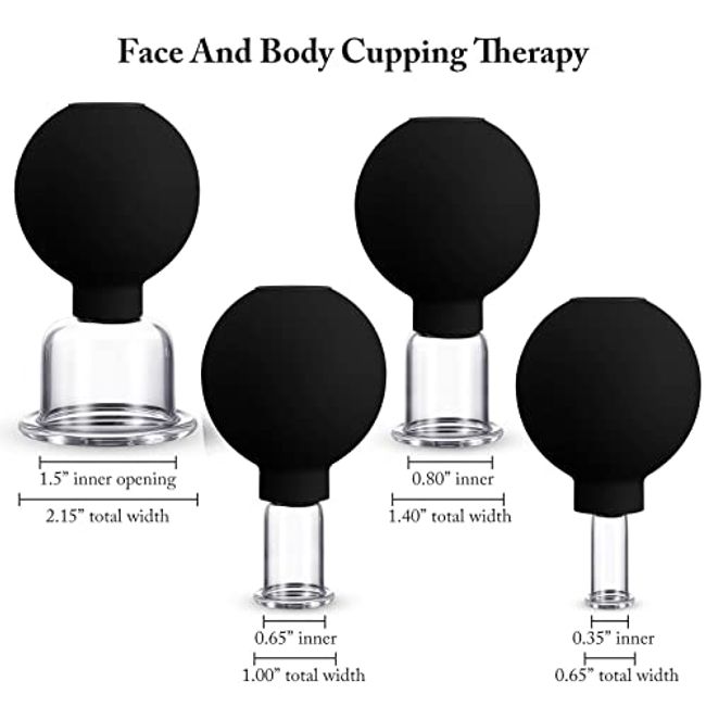 Glass Facial Cupping Set of 4