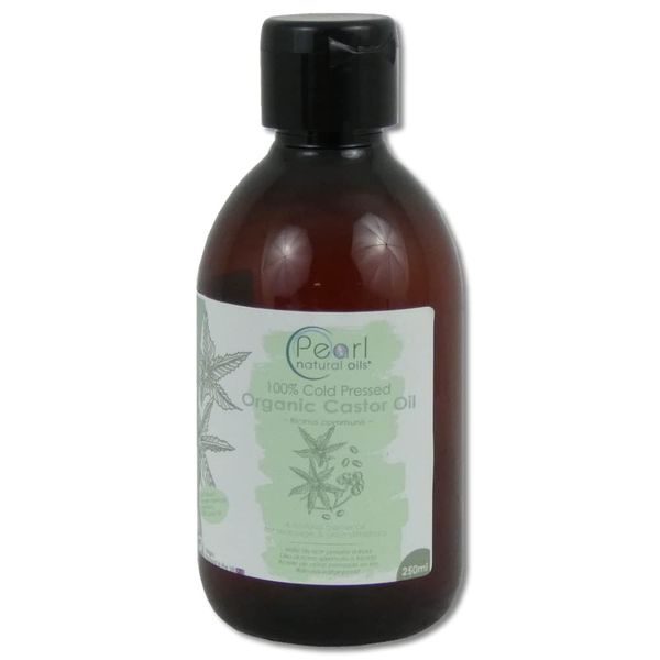 Pure Cold Pressed Organic Castor Oil Vegan, Hexane Free, BP Grade, Non-GMO 250 ml