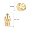 sourcing map 0.8mm 3D Printer Nozzle Head M6 Thread Replacement for MK8 1.75mm Extruder Print, Brass 6pcs