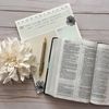 Bible study notepad by swaygirls | Christian sermon notes | Scripture reading notepad | Bible study worksheet (Large)
