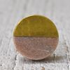 ARTISNO Marble Brass Knobs, Pink Marble Cabinet Drawer Knobs, Set of 6