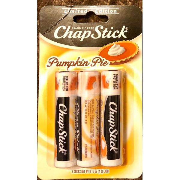 1 Package ChapStick Lip Care - Pumpkin Pie - Limited Edition - 3 Count