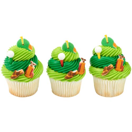 Lucks Dec-Ons Decorations Molded Sugar/Cup-Cake Topper, Golf Assortment, 1.25 Inch, 160 Count
